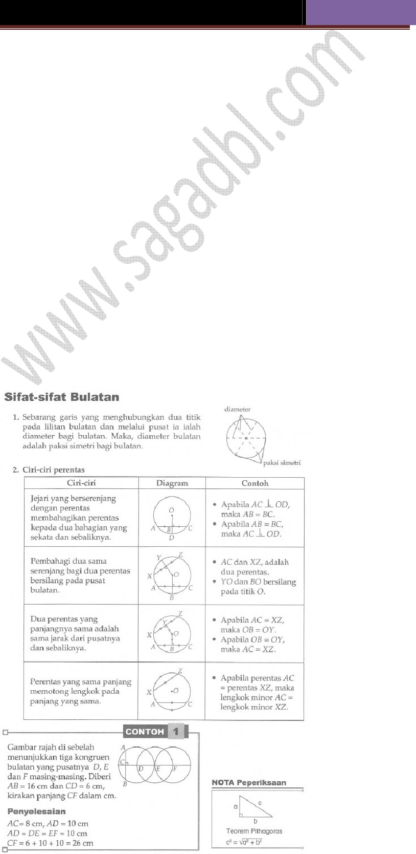 Bab 3 Matematik Tingkatan 3 Bulatan Ii Pdf Document